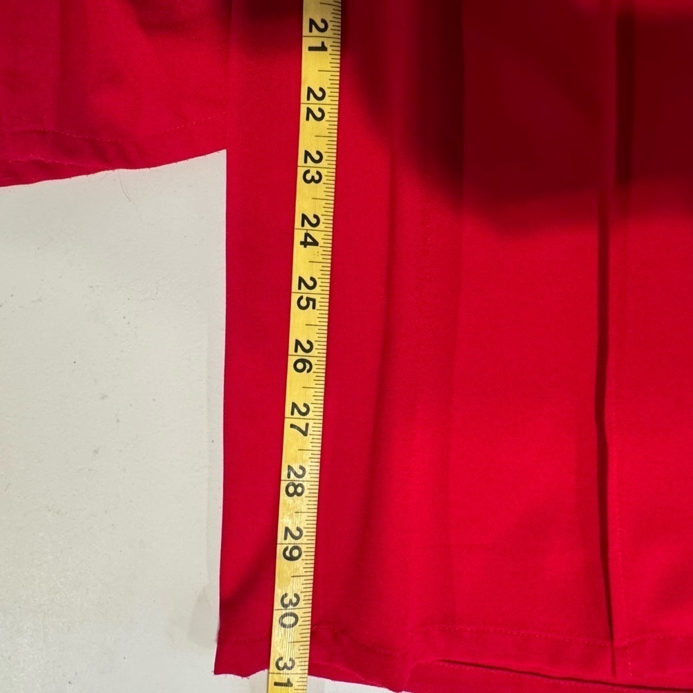 Lulus High Waisted Wide Leg Red Pants, Size M - Picture 7 of 10